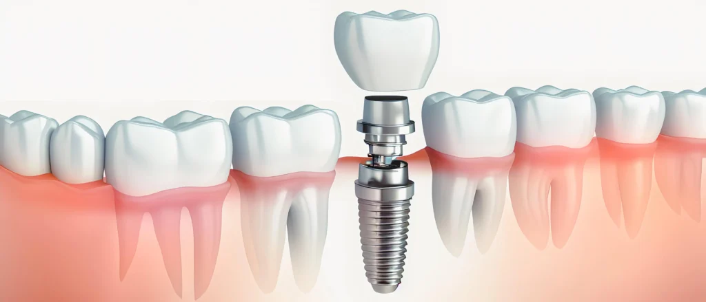 Dental implant in gum and bone diagram | 24th Street Dental Biltmore in Phoenix, AZ