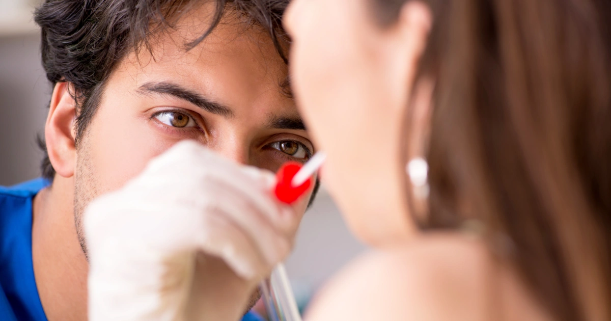 Patient Receiving Salivary Diagnostic Testing in Phoenix, AZ | 24th Street Dental Biltmore