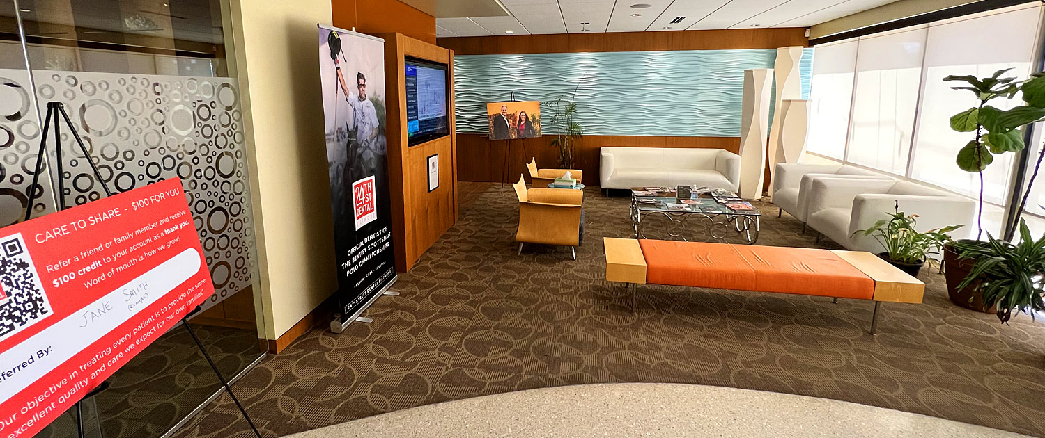A picture of the waiting room at 24th Street Dental Biltmore, the top-rated dentist in Phoenix, Arizona