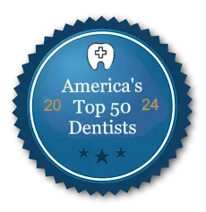 America’s Top 50 Dentists Logo | 24th Street Dental Biltmore